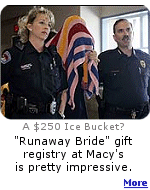 She ran away from 14 Bridesmaids and this? Click here to see Jennifer Wilbanks' bridal gift registry at Macy's.