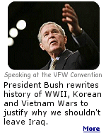 President Bush either deliberately changed the history of three wars for his speech at the VFW Convention, or his speech writer has appeared on Jay Leno's ''Jay Walking''.