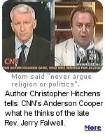 Christians everywhere are outraged by author Christopher Hitchens' comments about the late Rev. Jerry Falwell. But, others are silently nodding in agreement. What do you think?