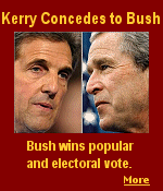 President Bush won four more years in the White on Wednesday and pledged to ''fight this war on terror with every resource of our national power.'' John Kerry conceded defeat  rather than challenge the vote count in make-or-break Ohio.