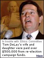Tom Delay (R) in trouble with the Ethics Committee.  Again.