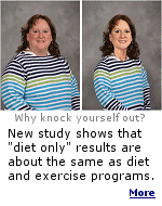 According to a new study, you can lose weight by diet alone, and save the cost and time of going to health clubs.