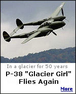 The P-38 dubbed ''Glacier Girl'' spent 50 years trapped in a Greenland glacier, until being rescued in 1992.