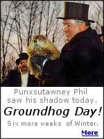 Puxsutawney Phil predicts 6 more weeks of winter.