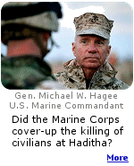 An investigation is probing the killing of 24 Iraqi civilians by a group of Marines in the town of Haditha last November. Several Marines may face murder charges. New revelations suggest that their superiors may have helped in a coverup.