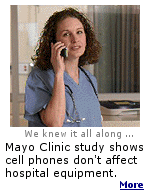 Don't expect to see those ''no cell phone'' signs coming down anytime soon.  Hospitals have gotten used to not having cell phones bothering people.