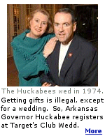 Arkansas governor Mike Huckabee came up with a creative way to get around the law prohibiting giving gifts to the governor.