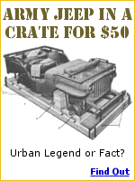 After WWII, a story circulated that surplus jeeps in crates could be bought for $50. Was it true?  Click to find out.