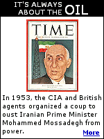 The British appealed to President Eisenhower for help after Prime Minister Mossadegh nationalized British Petroleum's wells in Iran. Operation Ajax was the first time the CIA plotted to overthrow a democratically-elected government.