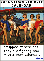 These stewardesses lost their pensions when the airline went broke. So, they're raising money selling a calendar.