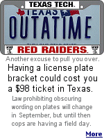 Police everywhere can ticket you if your bracket covers any information on your license plate. If the tiny serial number on your annual sticker is covered, you could be stopped.