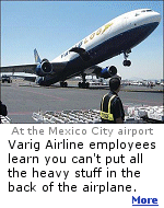 Varig Airlines has a little problem with one of their planes.