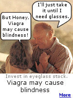The FDA says that Viagra may cause blindness.