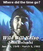 John Belushi died at age 33 of acute cocaine and heroin intoxication. Belushi died in bungalow #3 of the Chateau Marmont Hotel in Los Angeles. The last two stars to see him alive were Robert De Niro and Robin Williams, both of whom had visited Belushi, on separate occasions, shortly before his death.